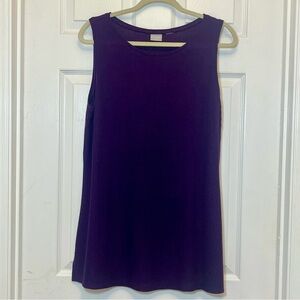 Chico’s Purple Waffle Knit Sleeveless Lightweight Sweater Dress